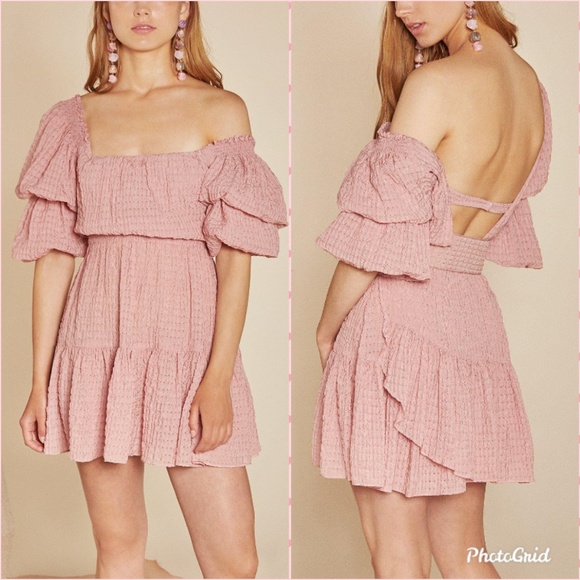 cult gaia Dresses & Skirts - Cult Gaia Malia Bustier Peasant Dress size M